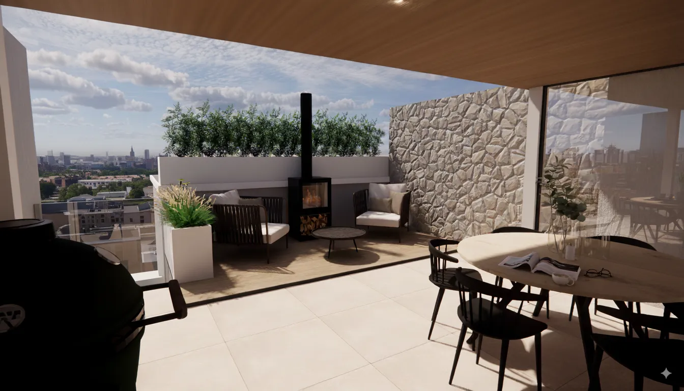 dakterras met haart en bbq