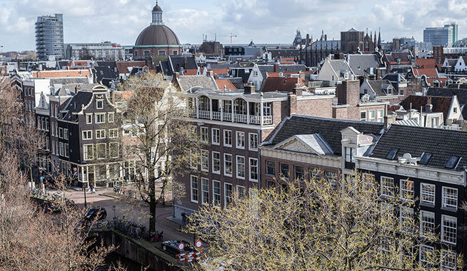 Dakterras betegelen Herengracht Amsterdam
