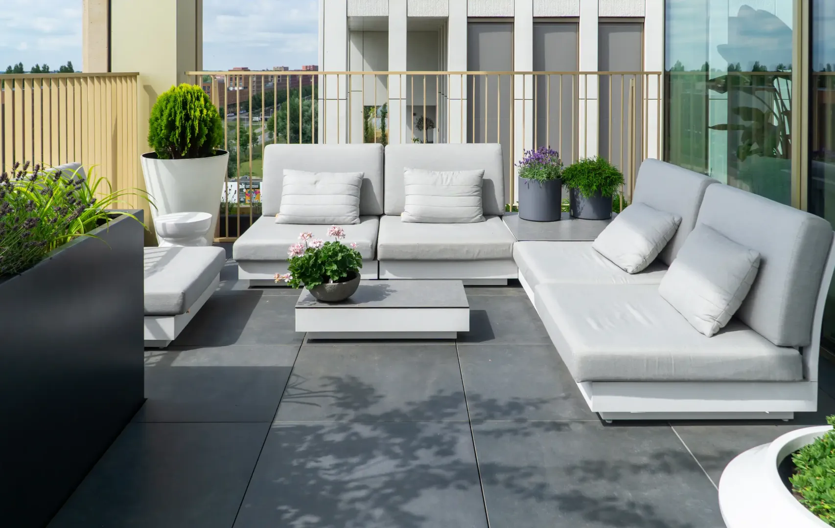 Terras bij penthouse in Utrecht
