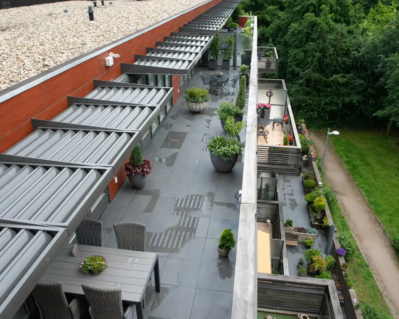 Binnenhof appartementencomplex Ede