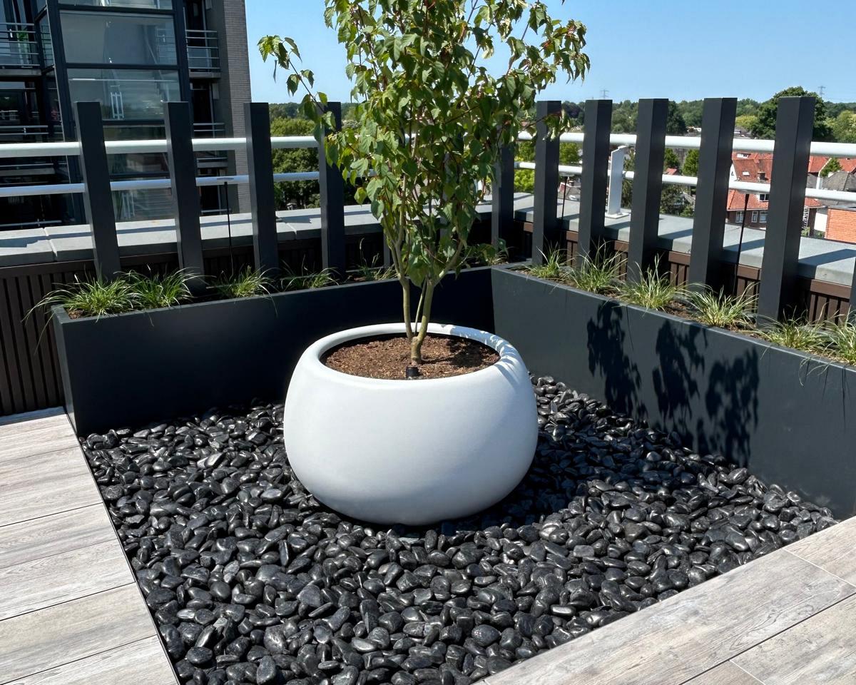 Eigentijdse dakterras in Hengelo