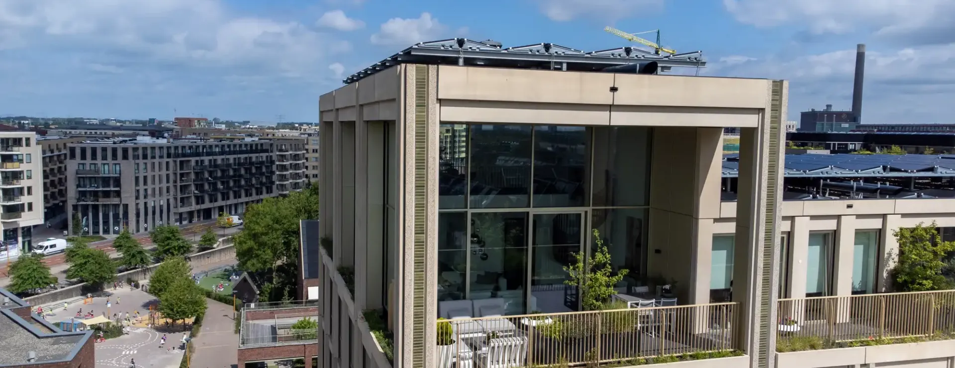 Terras bij penthouse in Utrecht