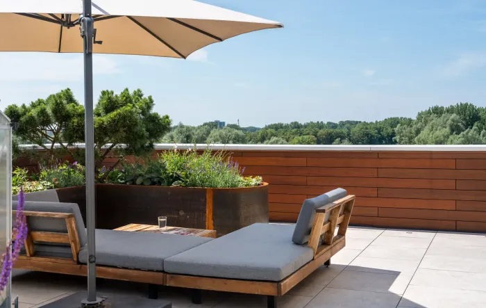 Dakterras met panoramisch uitzicht