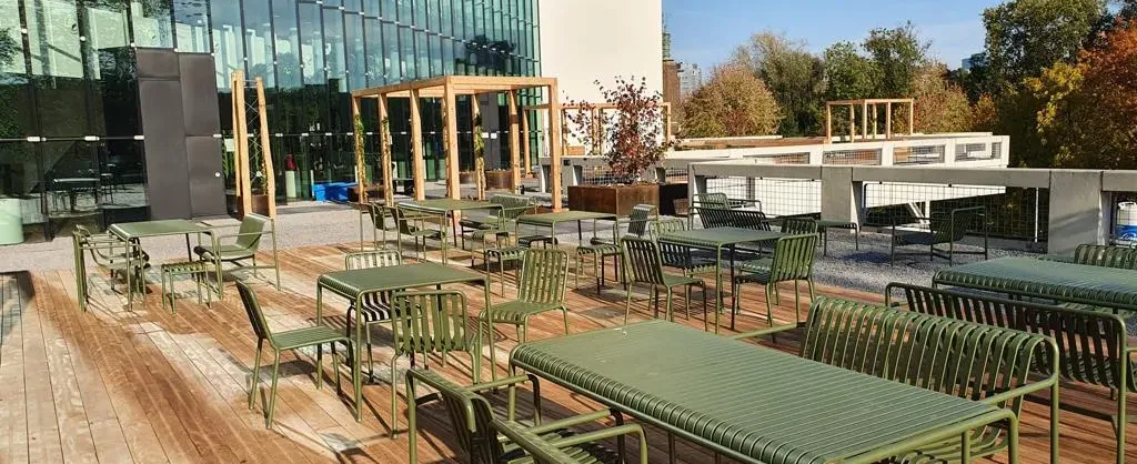 Aanleg dakterras bij Erasmus MC