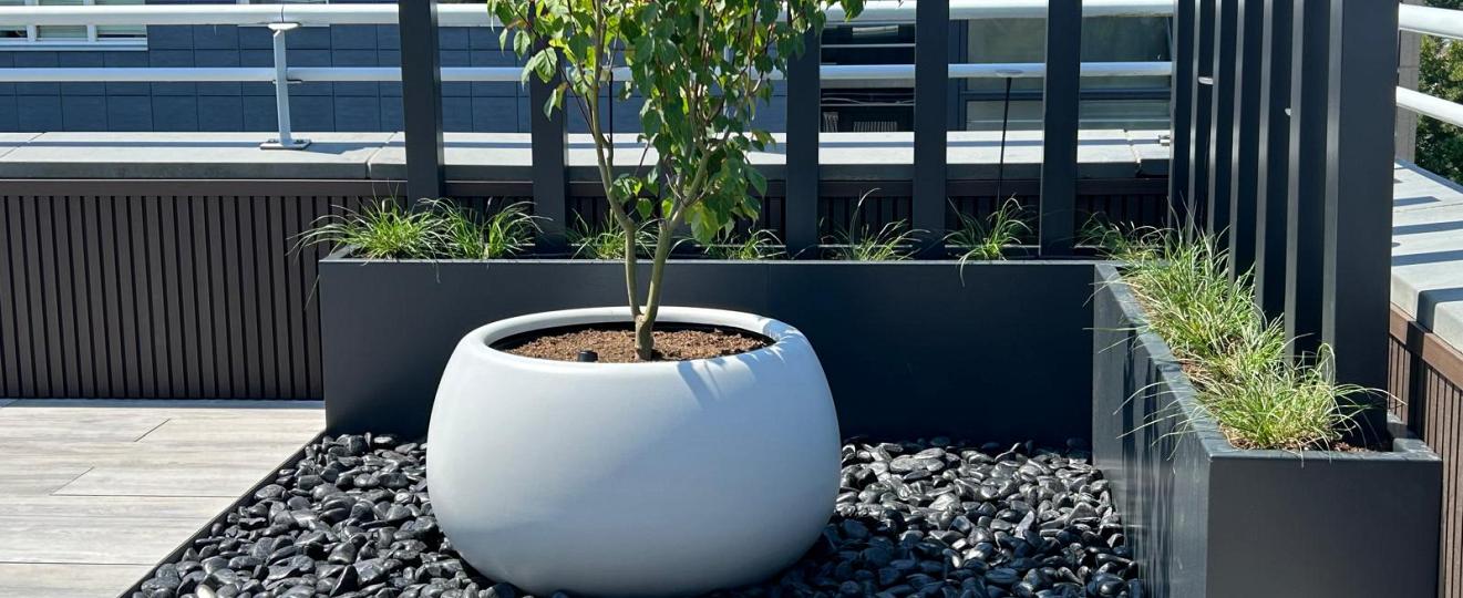 Eigentijdse dakterras in Hengelo