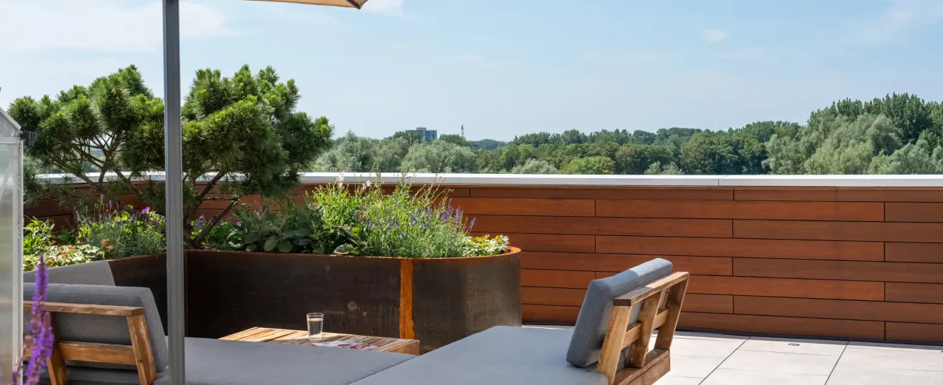 Dakterras met panoramisch uitzicht